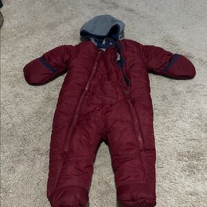 The Original Ben Sherman Infant Snowsuit Size 3-6 Months Maroon